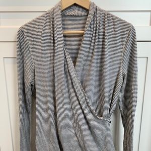Long sleeve wrap top
